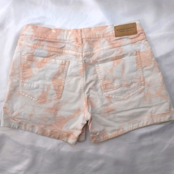 Mason Scotch Peach Tie Dye Studed Boyfriend Shorts 27 - Picture 2 of 9